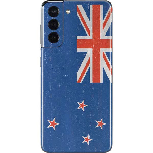 New Zealand Flag Distressed Galaxy S21 5G Skin